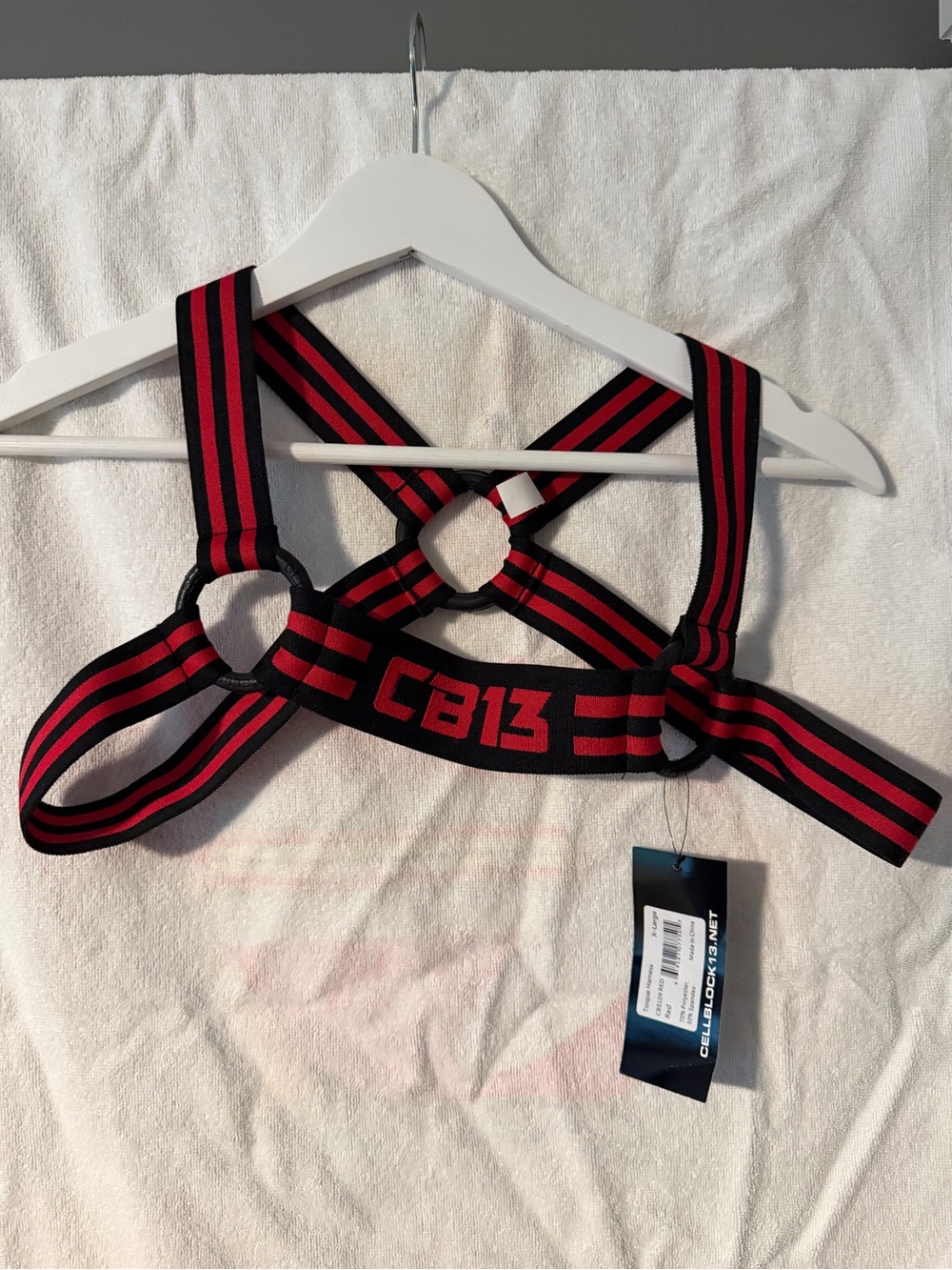 CB13 Red & Black Men's Elastic Harness